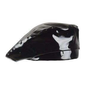 Black Patent Leather Beret